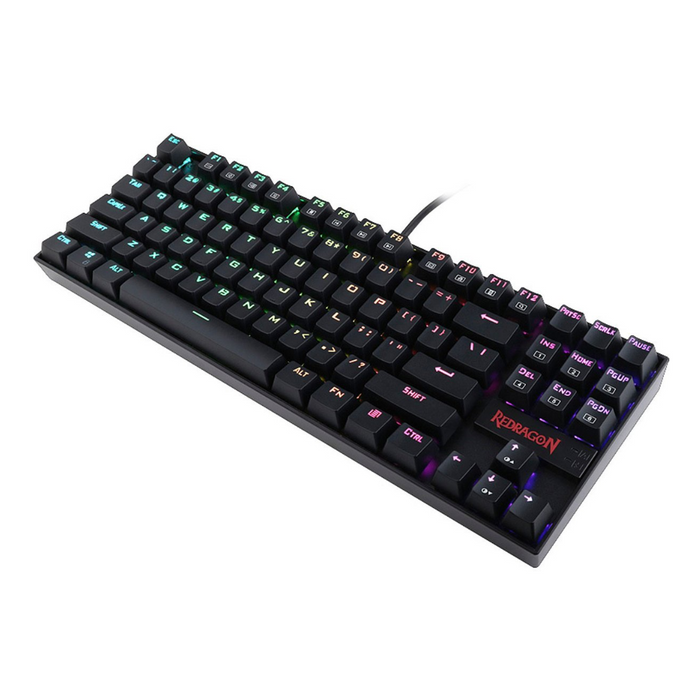 Redragon K552 Kumara RGB 80% Mechanical, Wired TKL, Blue Switches, Gaming Keyboard - شركة القيم العالمية للحاسبات
