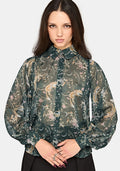 Renard Print Chiffon Shirt