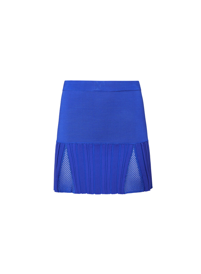 Rib & Crochet Knit Skirt-hydrangea