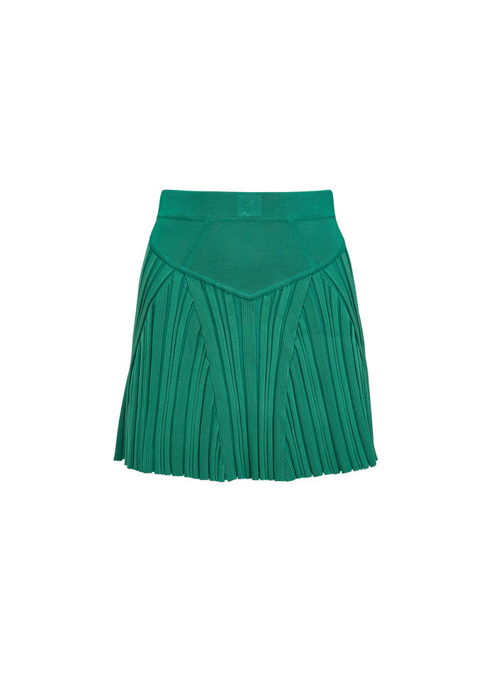 Rib Flared Skirt-lucky