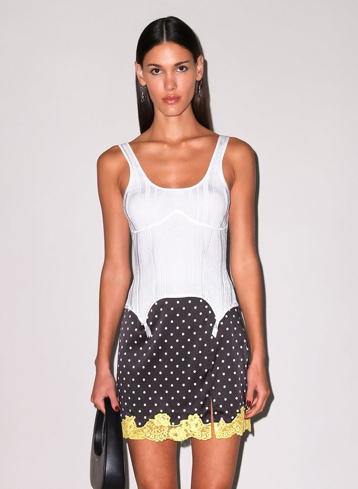 Rib Garter Top-ivory-Fleur du Mal-flat