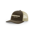 Richardson 112 Trucker Hat - Brown / Khaki - Freedman - Khaki Logo