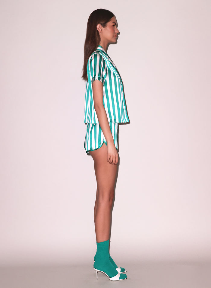 Riviera Stripe PJ Top-goal getter