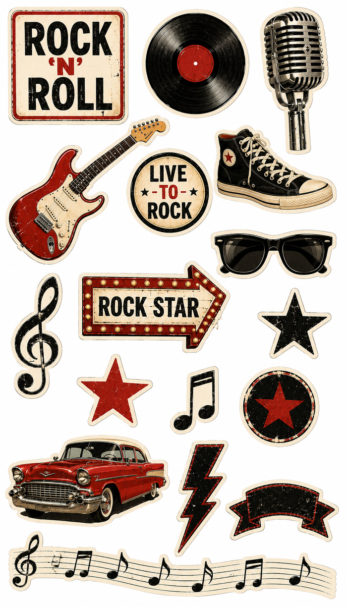 Rock 'n Roll Scrapbook Kit
