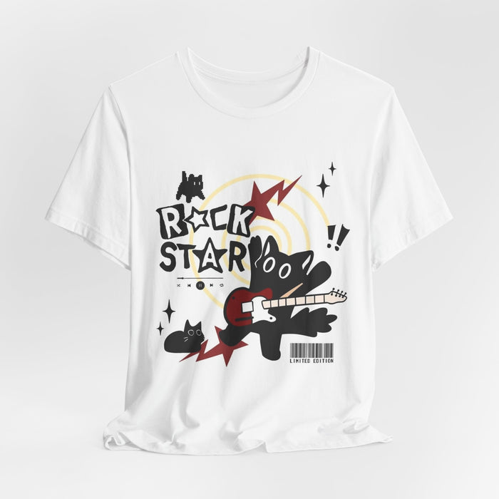 Rockstar Anime Graphic Tee - Y2K Punk Rock Graphic T-Shirt