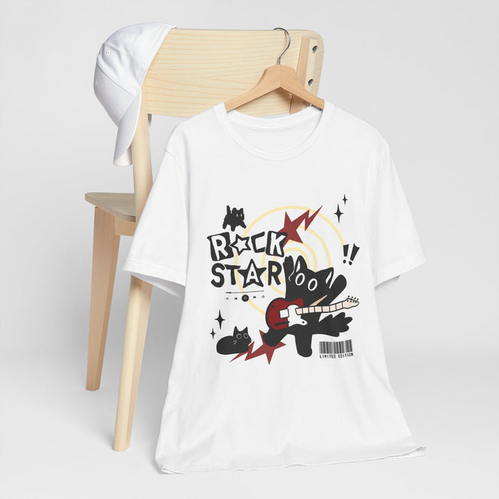 Rockstar Anime Graphic Tee - Y2K Punk Rock Graphic T-Shirt