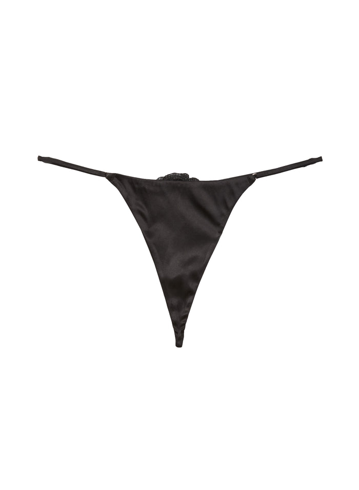 Rose Luxe V-String-black-flat