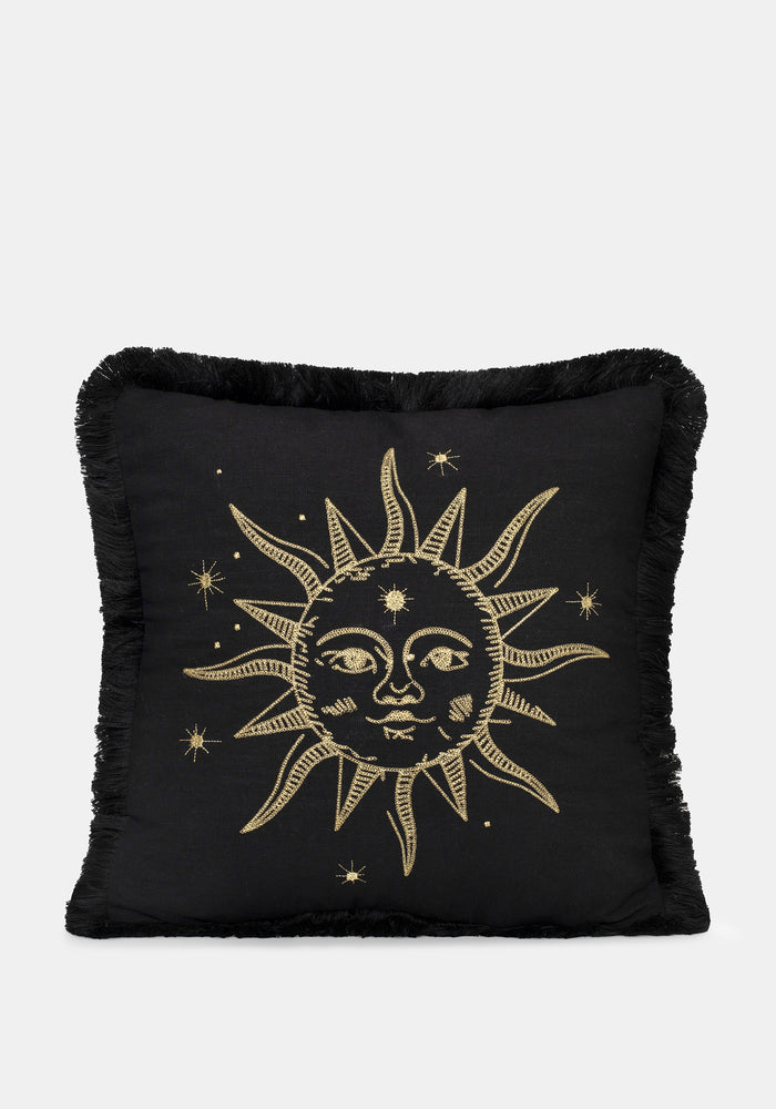 Rosia Celestial Sun Fringed Edge Cushion