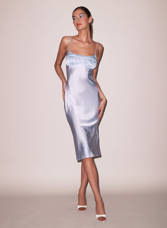Ruched Bust Dress-cloud-Fleur du Mal