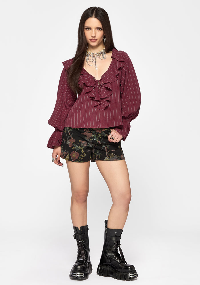 Rue Stripe Voile Pirate Blouse