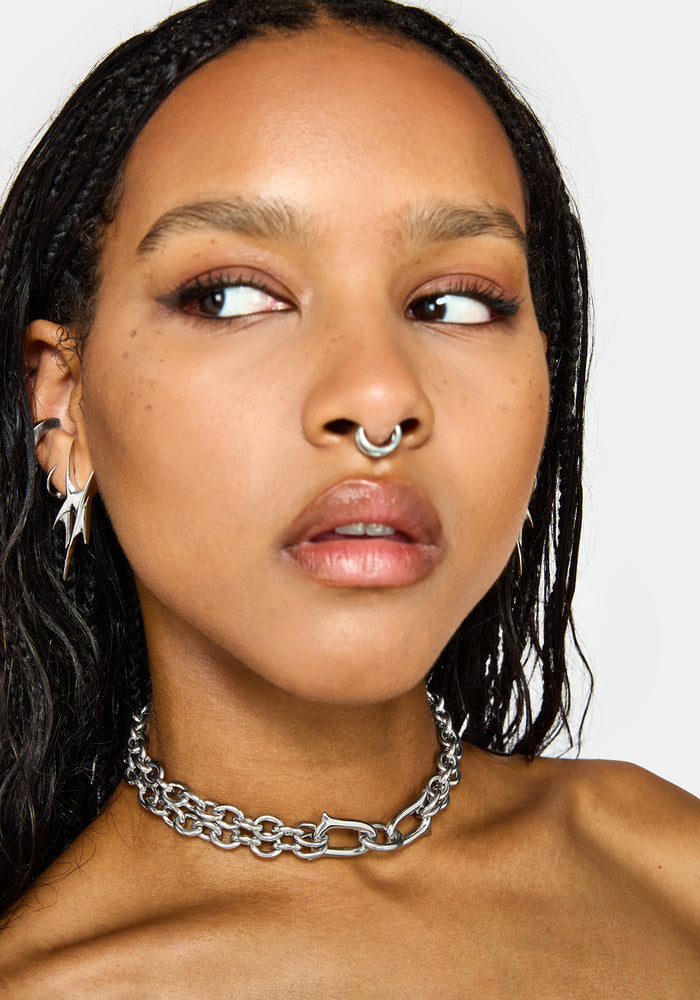 Ruzar Stainless Steel Chunky Chain Choker