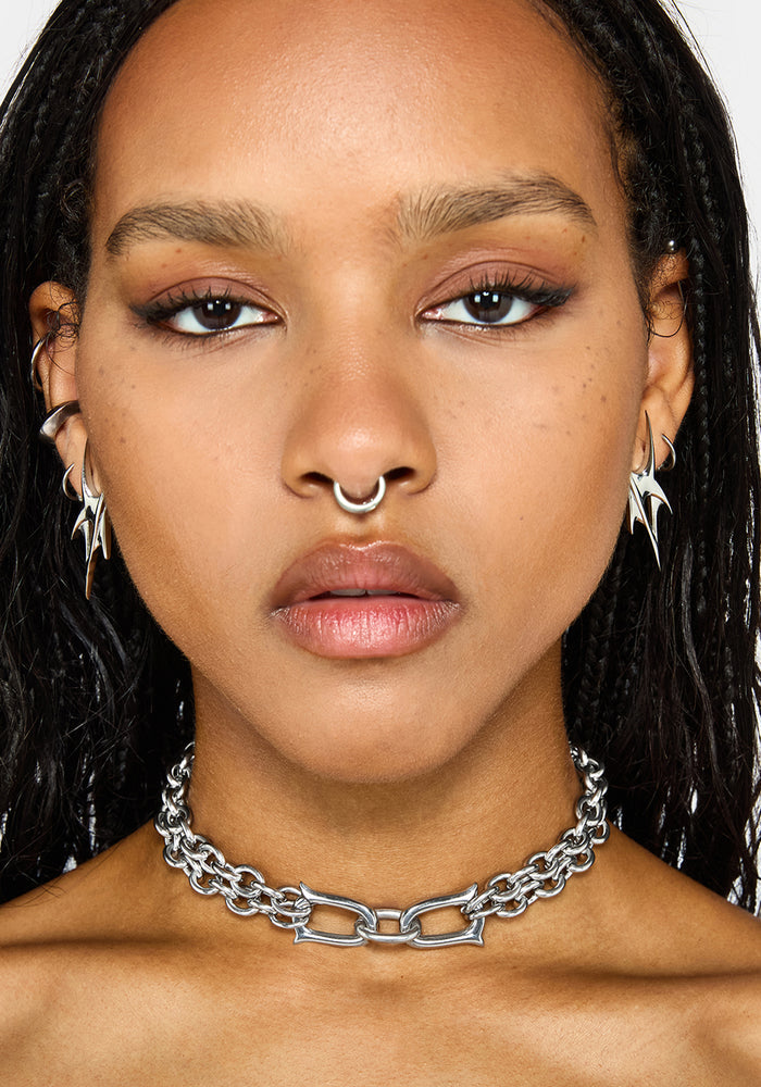 Ruzar Stainless Steel Chunky Chain Choker