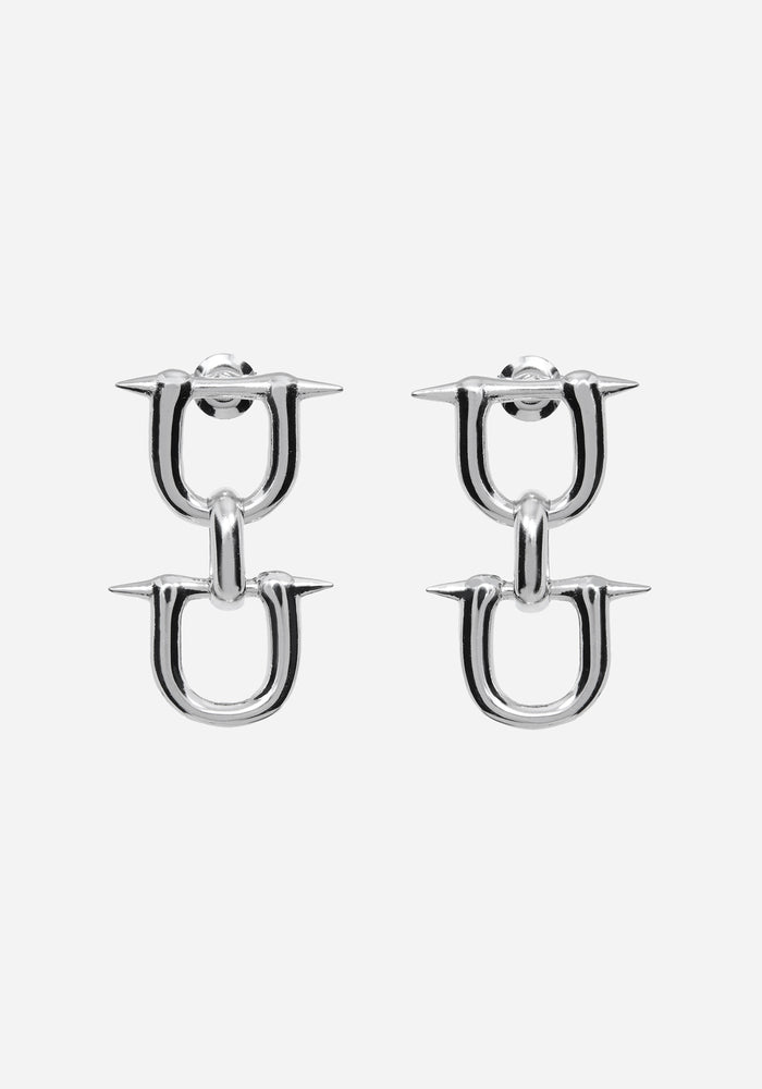 Ruzar Stainless Steel Drop Stud Earrings