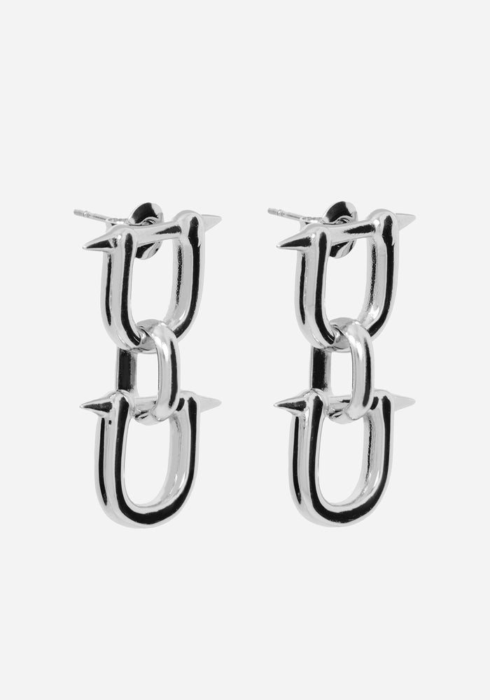 Ruzar Stainless Steel Drop Stud Earrings