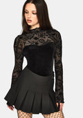 Sanct Flocked Velour Bodysuit