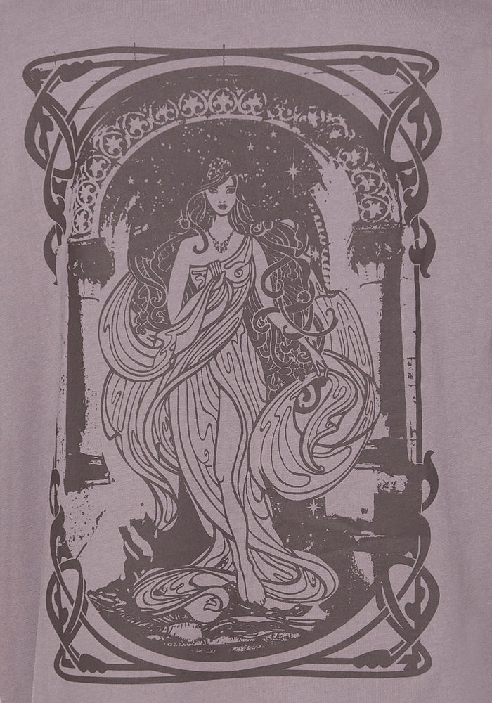 Saria Cotton-Blend Fairy Printed Jersey Tee Dress