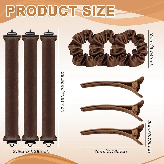 Satin Heatless Hair Curling Set