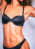 Seamless Luxe Balconette Bra-black-Fleur du Mal