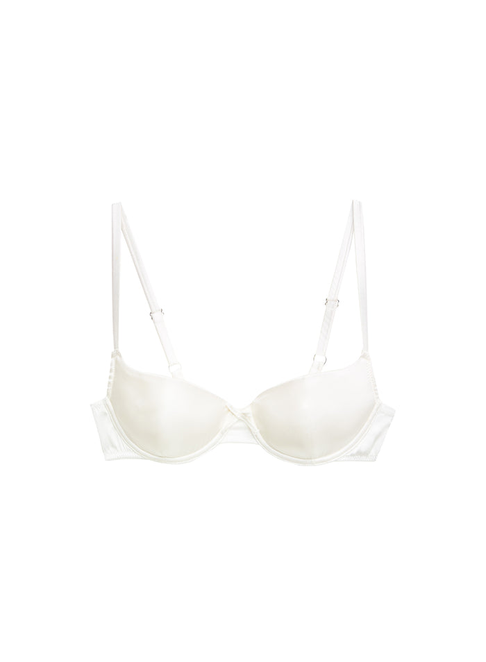 Seamless Luxe Balconette Bra-ivory-flat