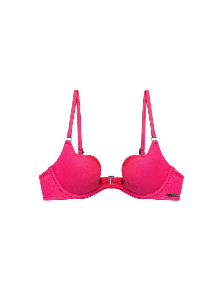Seduce U-Plunge Bikini Top-calypso pink-flat