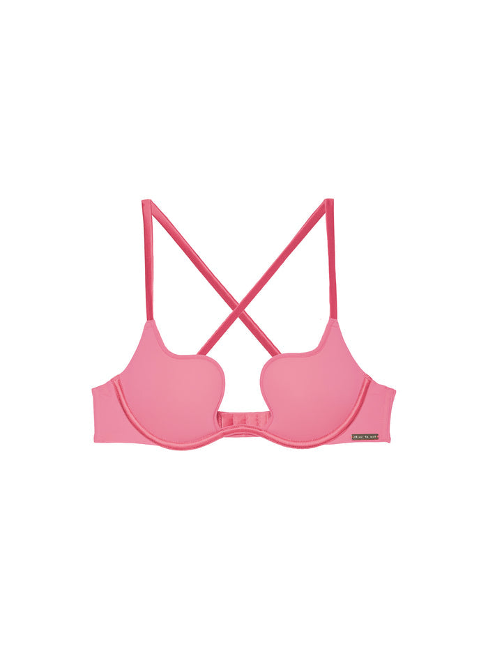 Seduce U-Plunge Bra-pink cadillac-flat