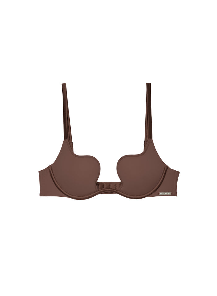 Seduce U-Plunge Bra-cocoa-flat