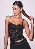 Seduce U-Plunge Mesh Cami-black-Fleur du Mal