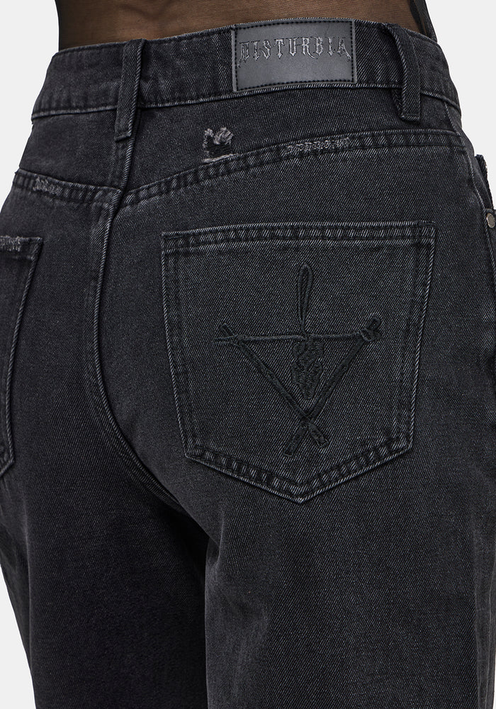 Selin Embroidered Longline Denim Short
