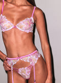 Sequin Hibiscus Garter Belt-pink desire-Fleur du Mal