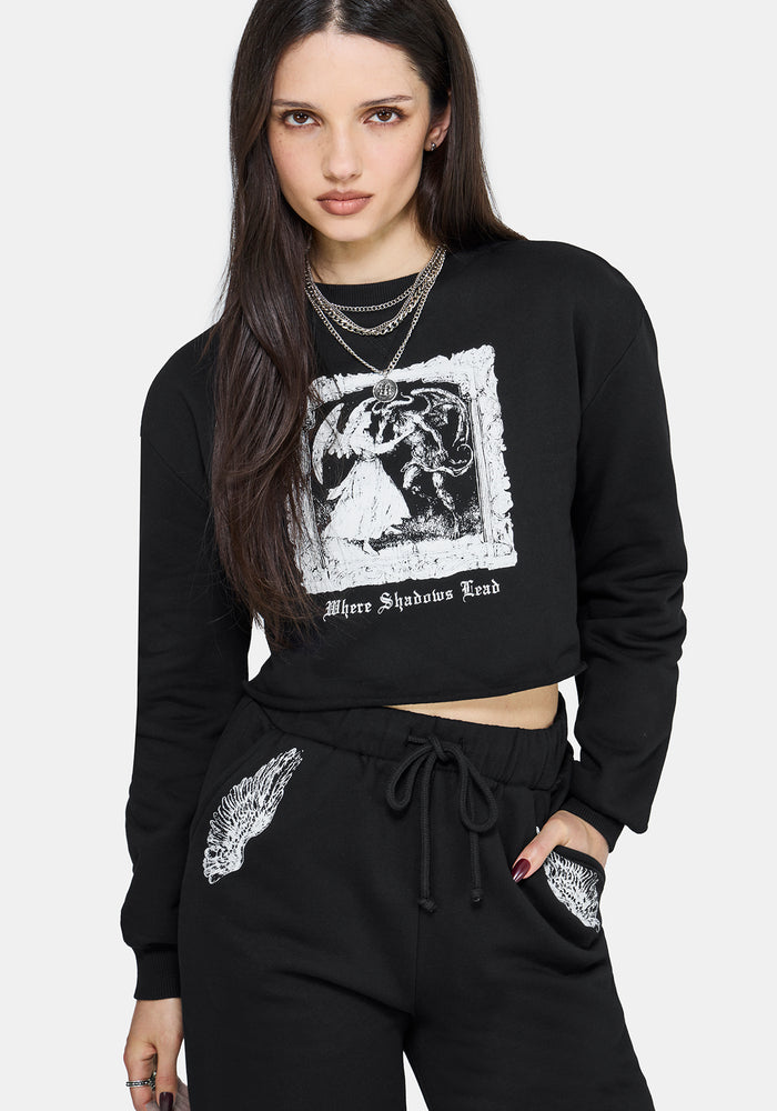Shadows Crop Sweat Top