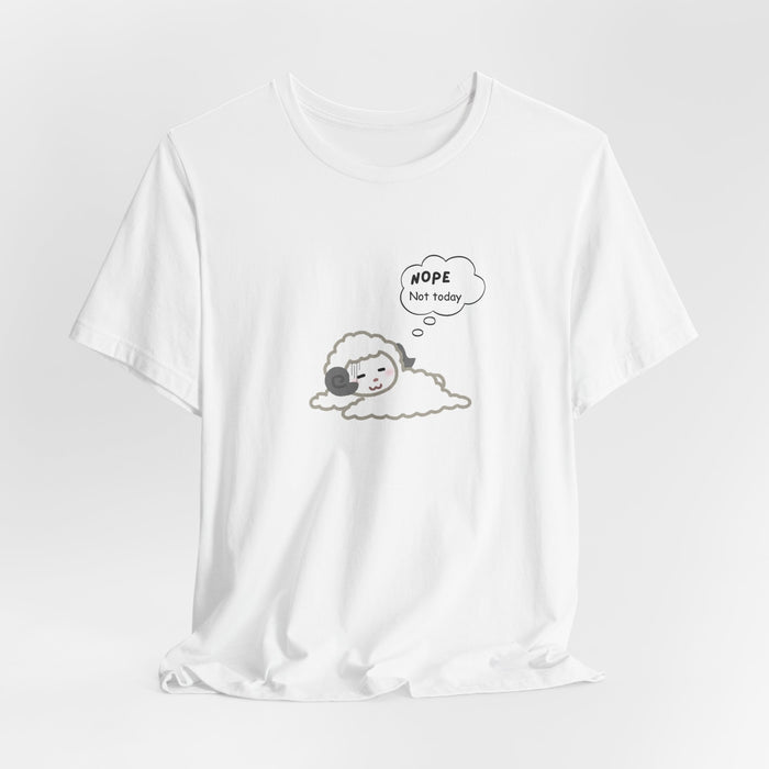 Sheep Nap T‑Shirt — Cute "Nope, Not Today" Lazy Lamb Tee
