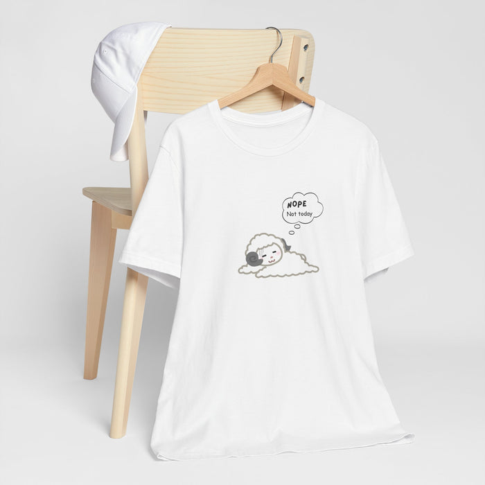 Sheep Nap T‑Shirt — Cute "Nope, Not Today" Lazy Lamb Tee