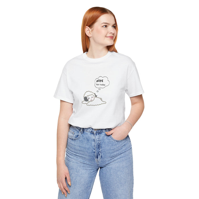 Sheep Nap T‑Shirt — Cute "Nope, Not Today" Lazy Lamb Tee