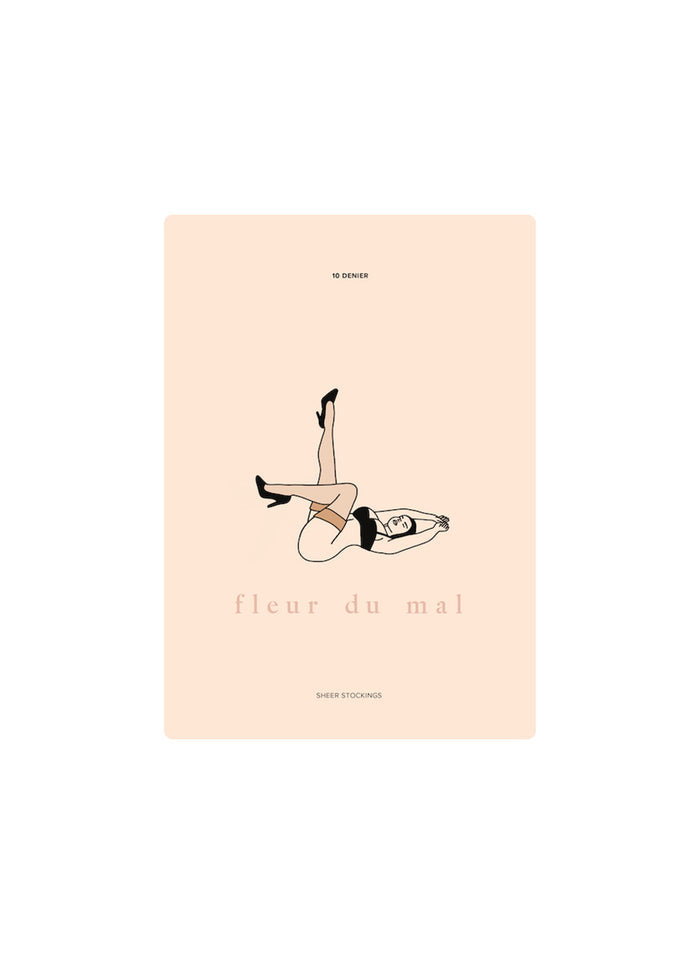 Sheer Thigh High Stocking-tan-Fleur du Mal-flat
