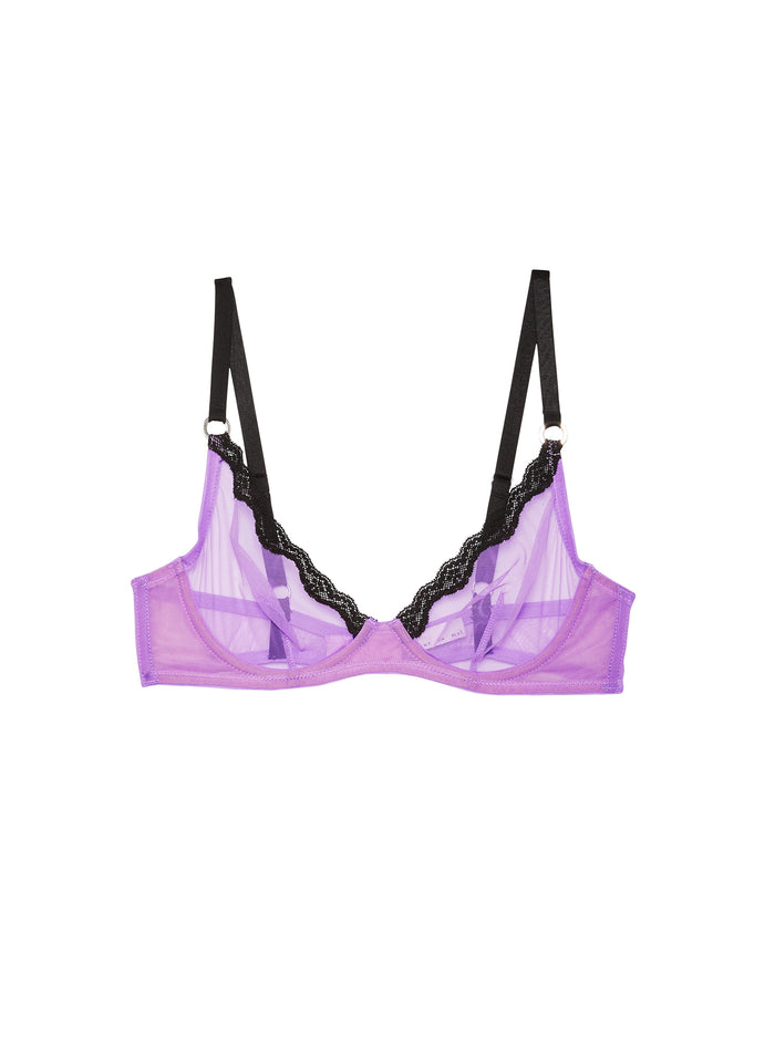 Sheer Tulle Demi Bra-spring lavender-flat