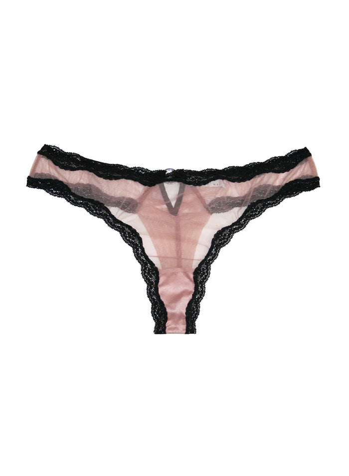 Sheer Tulle Thong-petal-flat