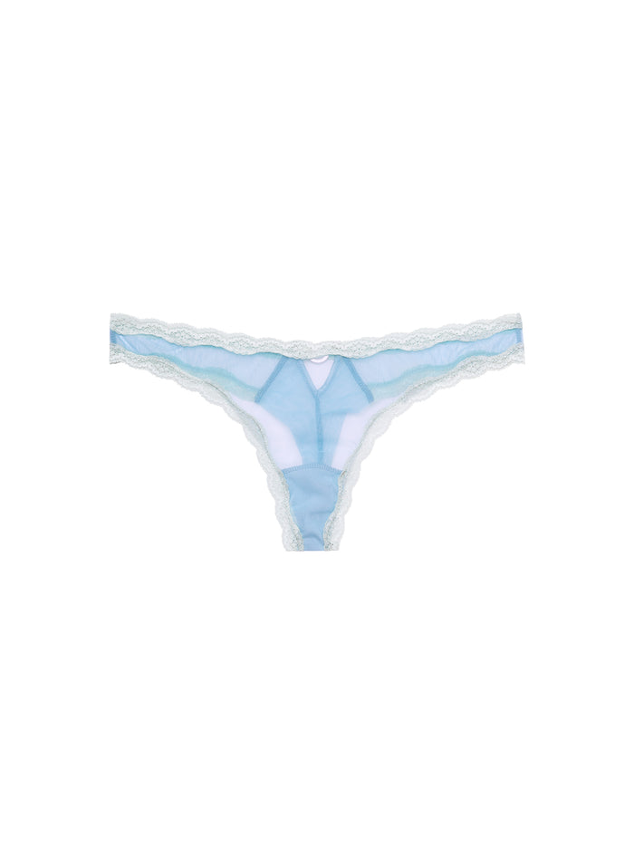 Sheer Tulle Thong-light sky-flat
