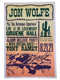 SIGNED Hatch Print Dos Corazones Experience Gruene Hall Poster