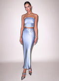 Silk Bias Skirt-pastel sky-Fleur du Mal