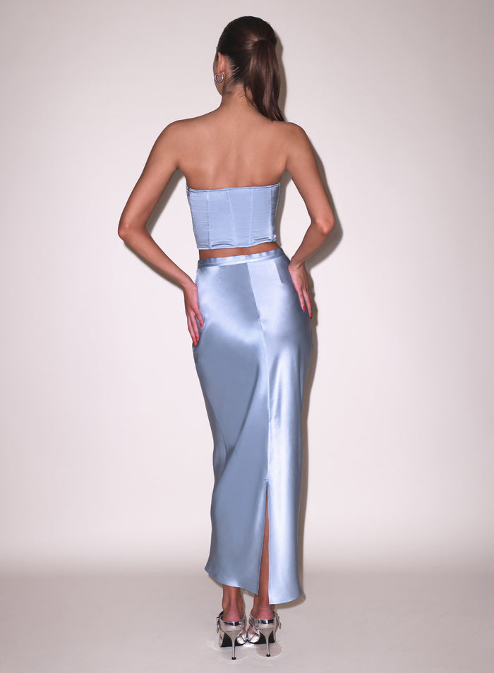 Silk Corset Top-pastel sky-back