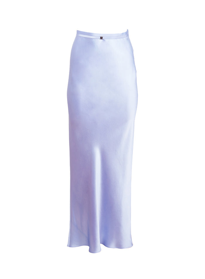 Silk Bias Skirt-pastel sky-flat