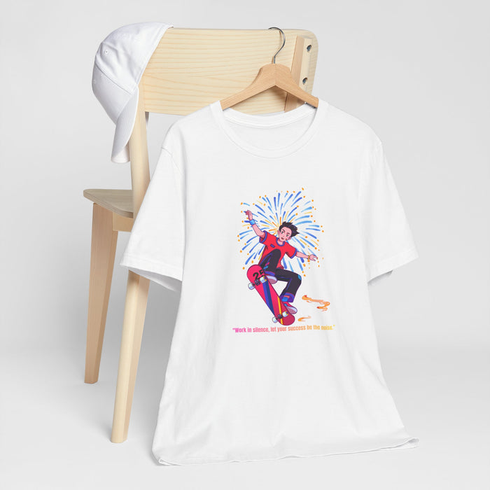 Skateboard Birthday Party T‑Shirt — "Want to dance, feel your bones on the wind" Graphic Tee