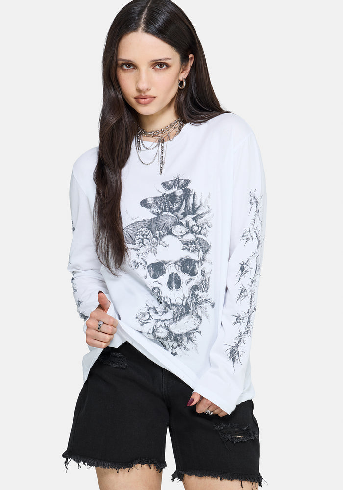 Skulla Long Sleeve Oversized T-Shirt