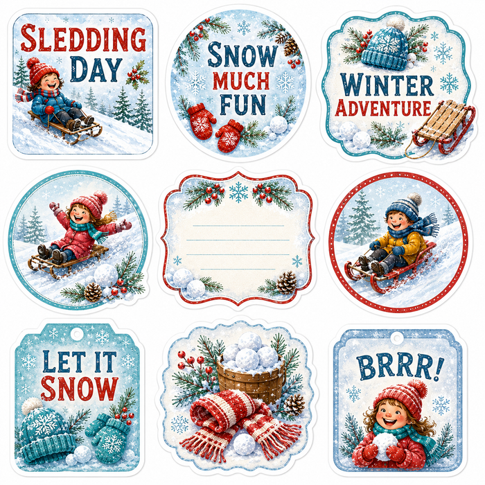 Sledding Scrapbook Kit
