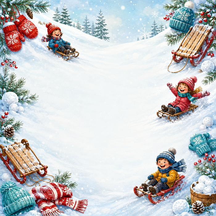 Sledding Scrapbook Kit