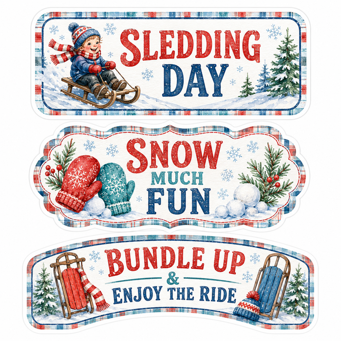 Sledding Scrapbook Kit