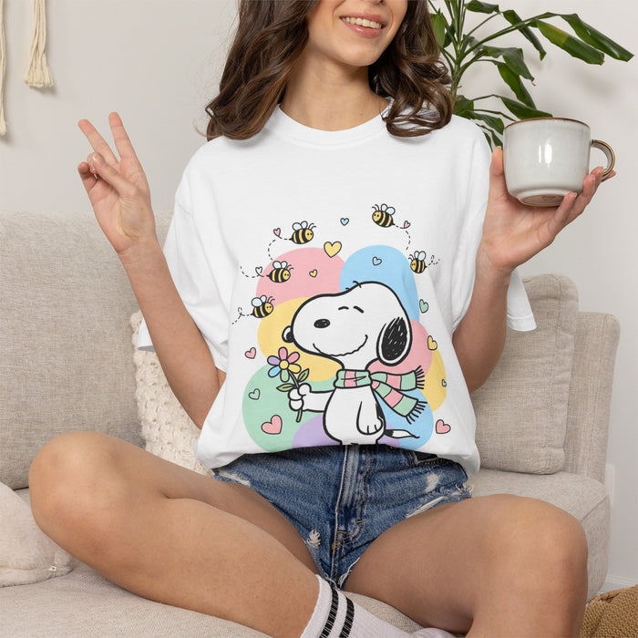 Snoopy Floral Hearts T-Shirt