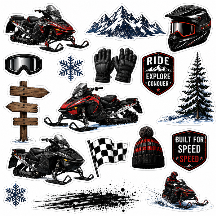 Snowmobiling Scrapbook Kit