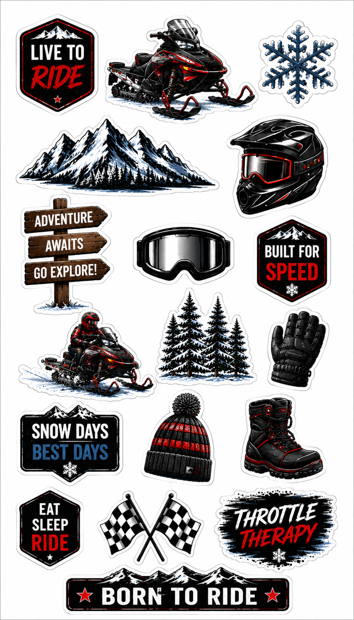 Snowmobiling Scrapbook Kit