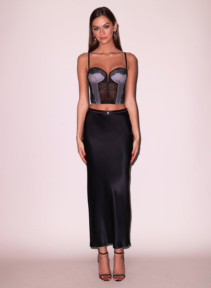 Solita Bustier-smoked pearl